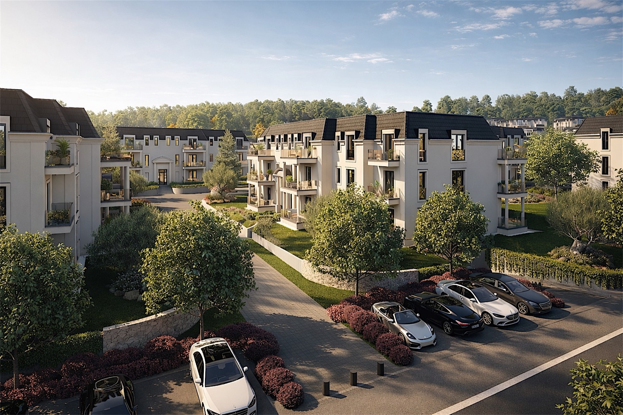 Pamje e përgjithshme e Joy Residences në Lundër, Tiranë